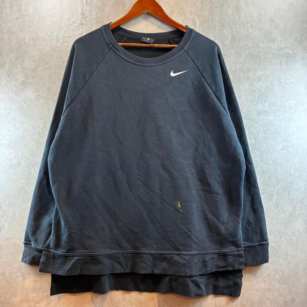 Nike Women's Black and Navy Sweatshirt
